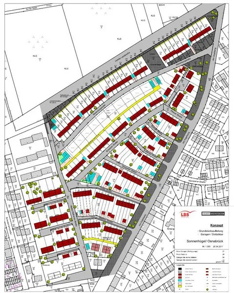 Lageplan Reihen- und Doppelhäuser Osnabrück